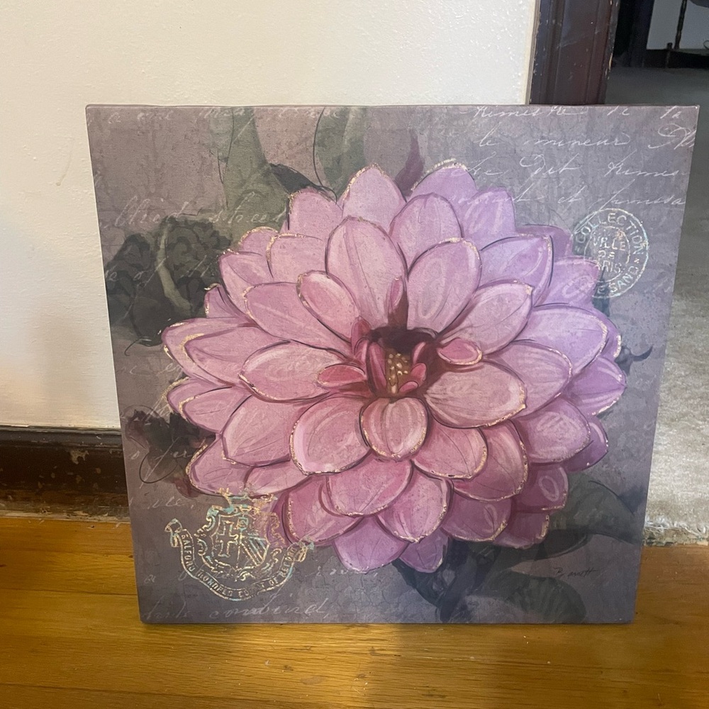 Pink Floral Canvas Art
